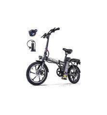 Bicicleta Eléctrica Plegable AVDLEU 16 Pulgadas 250W 36V 11.4Ah Autonomía 40-80 km