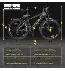 Eleglide T1 Bicicleta Eléctrica Trekking 27,5" 250W | Autonomía 100 km